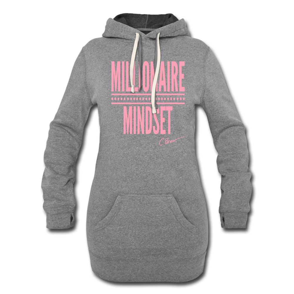 Millionaire Mindset Hoodie Dress - heather gray