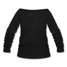 Load image into Gallery viewer, Glitz Boss-ish Wideneck Sweatshirt (limited Edition) - black
