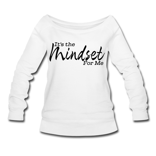 Mindset Women's Wideneck Sweatshirt - white