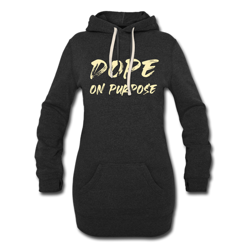 Dope On Purpose Women's Hoodie Dress - heather black