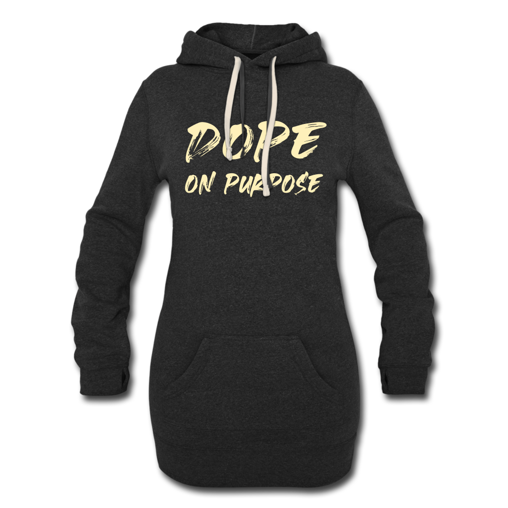 Dope On Purpose Women's Hoodie Dress - heather black