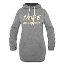 Load image into Gallery viewer, Dope On Purpose Women&#39;s Hoodie Dress - heather gray
