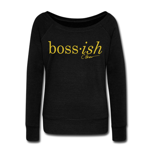 Glitz Boss-ish Wideneck Sweatshirt (limited Edition) - black