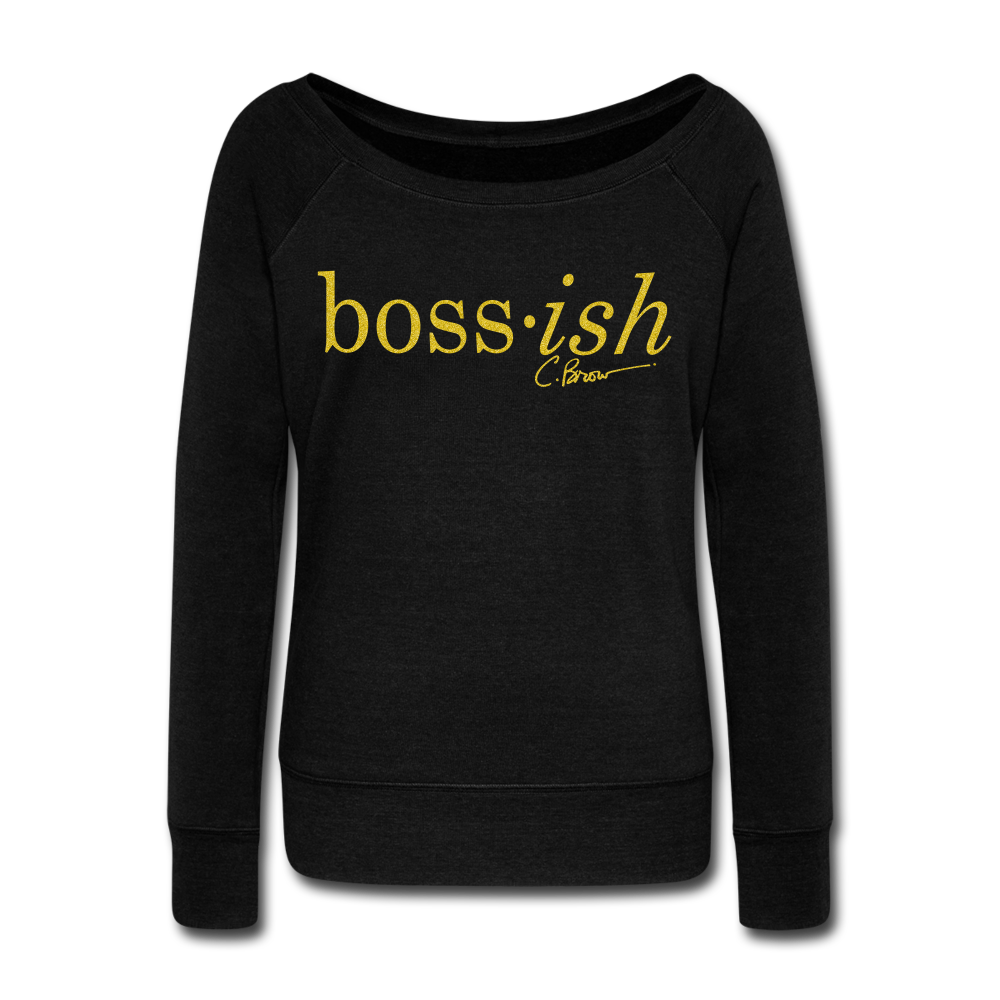 Glitz Boss-ish Wideneck Sweatshirt (limited Edition) - black