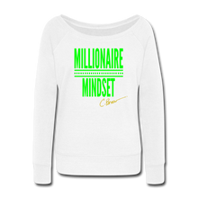 Load image into Gallery viewer, Millionaire Mindset Wideneck Sweatshirt (Limited Edition) - white
