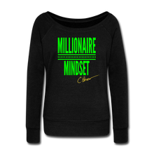 Load image into Gallery viewer, Millionaire Mindset Wideneck Sweatshirt (Limited Edition) - black
