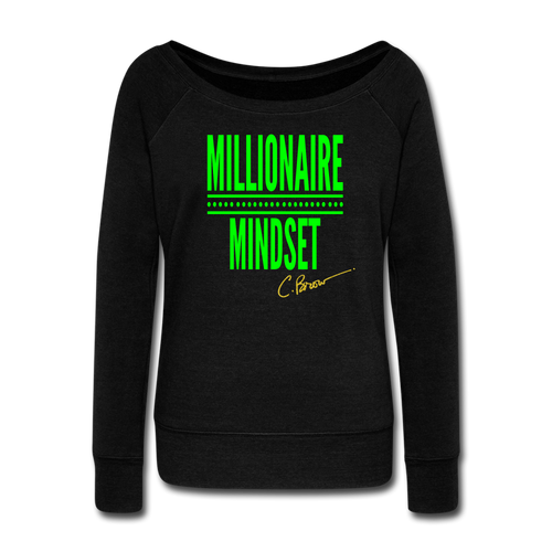 Millionaire Mindset Wideneck Sweatshirt (Limited Edition) - black