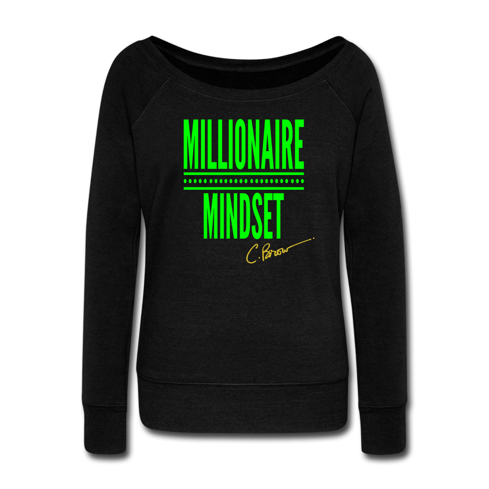 Millionaire Mindset Wideneck Sweatshirt (Limited Edition) - black