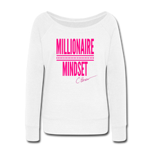 Load image into Gallery viewer, Millionaire Mindset Wideneck Sweatshirt (Limited Edition) - white
