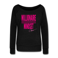 Load image into Gallery viewer, Millionaire Mindset Wideneck Sweatshirt (Limited Edition) - black
