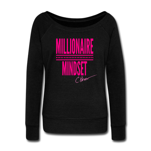 Millionaire Mindset Wideneck Sweatshirt (Limited Edition) - black