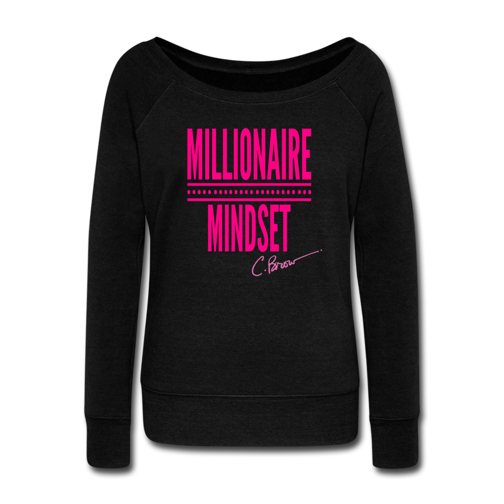 Millionaire Mindset Wideneck Sweatshirt (Limited Edition) - black