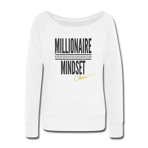 Millionaire Mindset Wideneck Sweatshirt (Limited Edition) - white