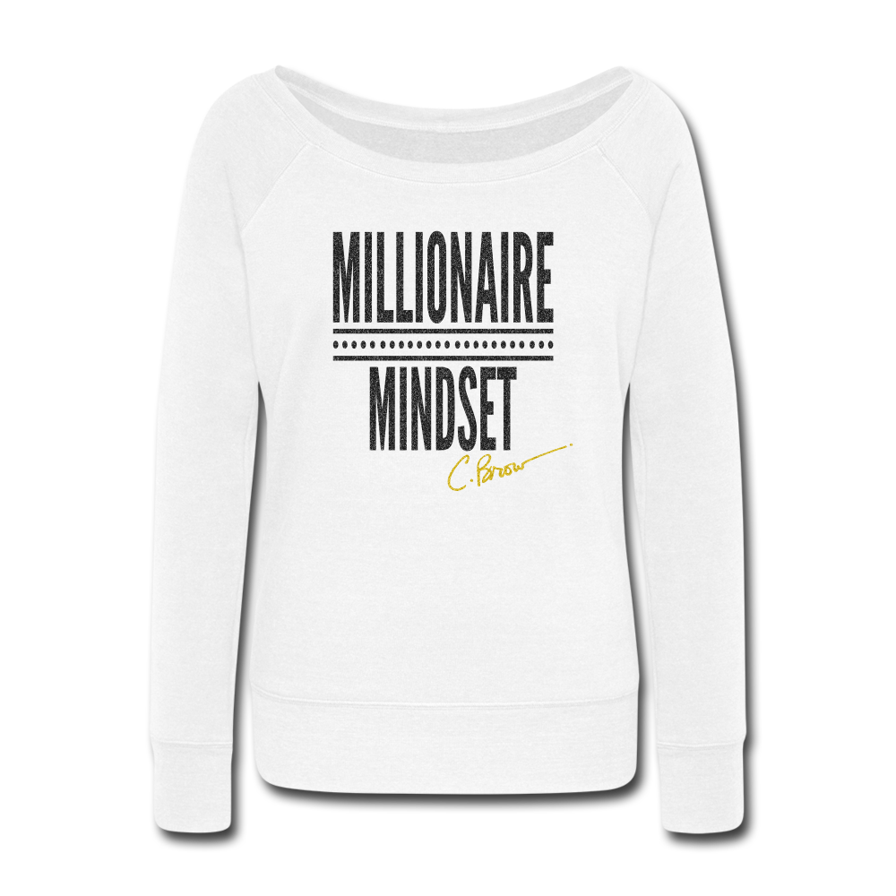 Millionaire Mindset Wideneck Sweatshirt (Limited Edition) - white