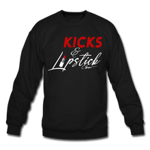 Load image into Gallery viewer, Kicks &amp; Lipstick Crewneck Sweatshirt - black
