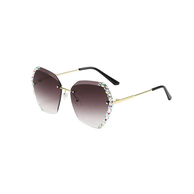 Oversized Rimless Sunglasses